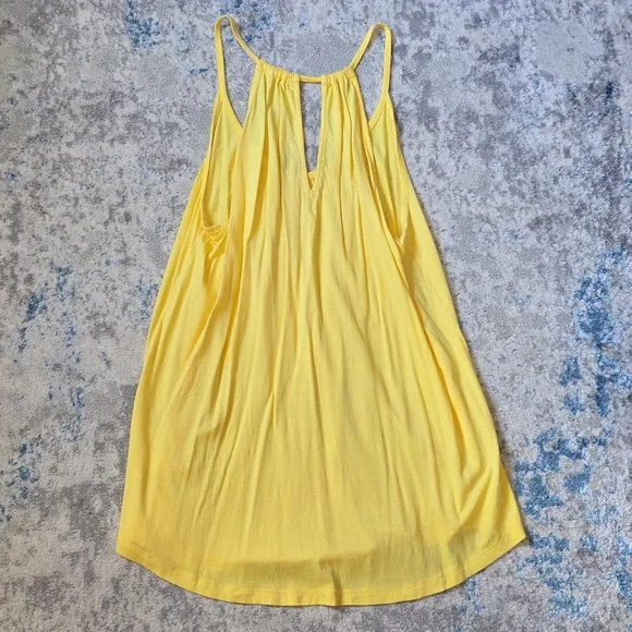 Lilly Pulitzer Size Medium Yellow Tank Summer Pima Cotton - Picture 4 of 4